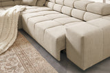 KAWOLA Sofa NEVADA Ecksofa Feincord beige