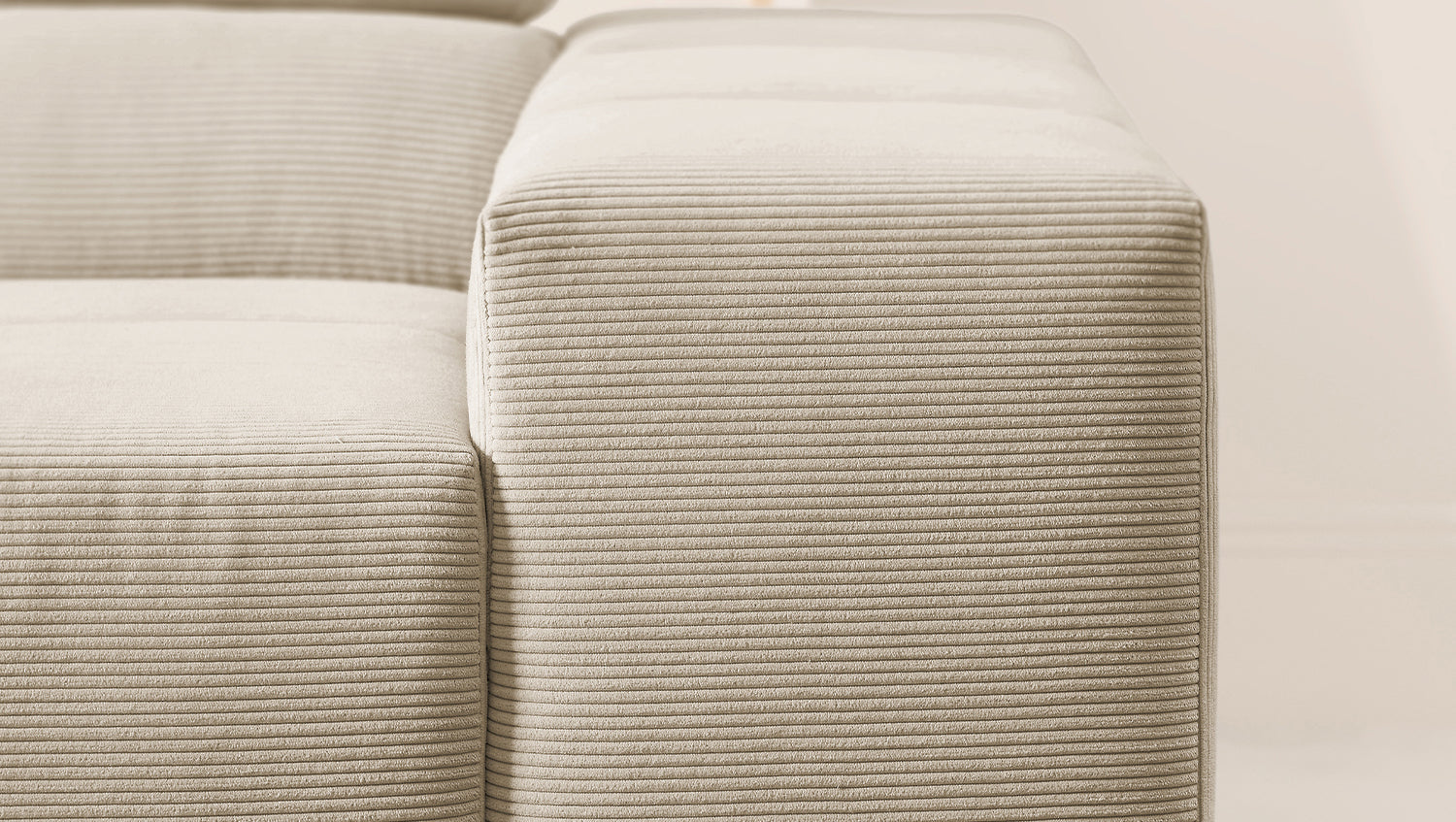 KAWOLA Sofa NEVADA Ecksofa Feincord beige
