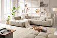 KAWOLA Sofa NEVADA Ecksofa Feincord beige, Links, Ohne Komfortfunktion