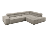 KAWOLA Sofa NEVADA Ecksofa Feincord grau