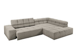 KAWOLA Sofa NEVADA Ecksofa Feincord grau