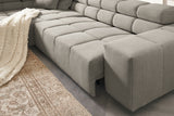 KAWOLA Sofa NEVADA Ecksofa Feincord grau