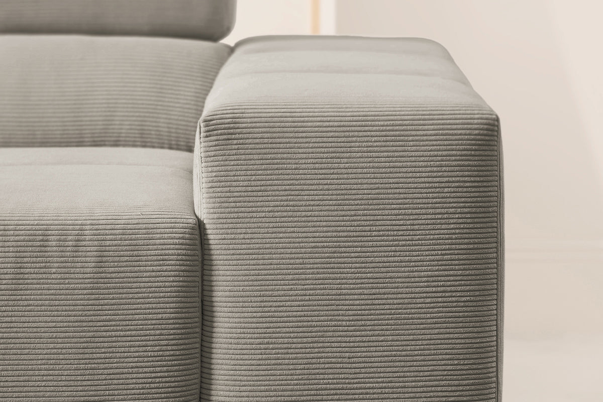 KAWOLA Sofa NEVADA Ecksofa Feincord grau