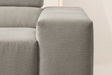 KAWOLA Sofa NEVADA Ecksofa Feincord grau