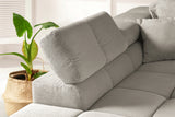 KAWOLA Sofa NEVADA Ecksofa Feincord grau
