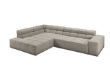 KAWOLA Sofa NEVADA Ecksofa Feincord grau