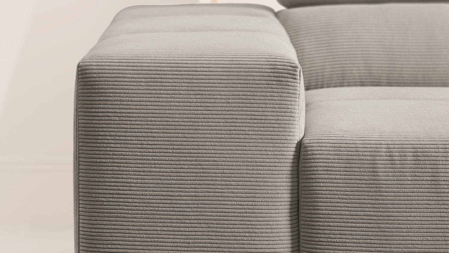 KAWOLA Sofa NEVADA Ecksofa Feincord grau
