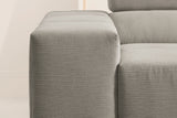 KAWOLA Sofa NEVADA Ecksofa Feincord grau