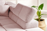 KAWOLA Sofa NEVADA Ecksofa Feincord rosa
