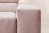 KAWOLA Sofa NEVADA Ecksofa Feincord rosa