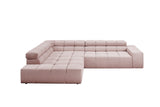 KAWOLA Sofa NEVADA Ecksofa Feincord rosa