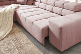 KAWOLA Sofa NEVADA Ecksofa Feincord rosa