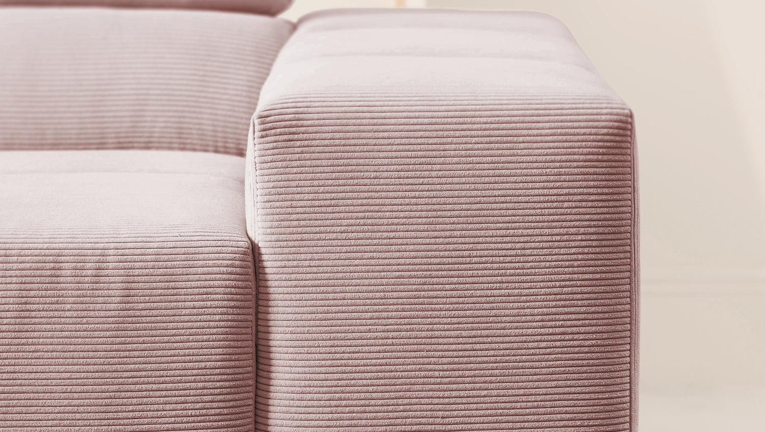 KAWOLA Sofa NEVADA Ecksofa Feincord rosa