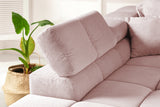 KAWOLA Sofa NEVADA Ecksofa Feincord rosa