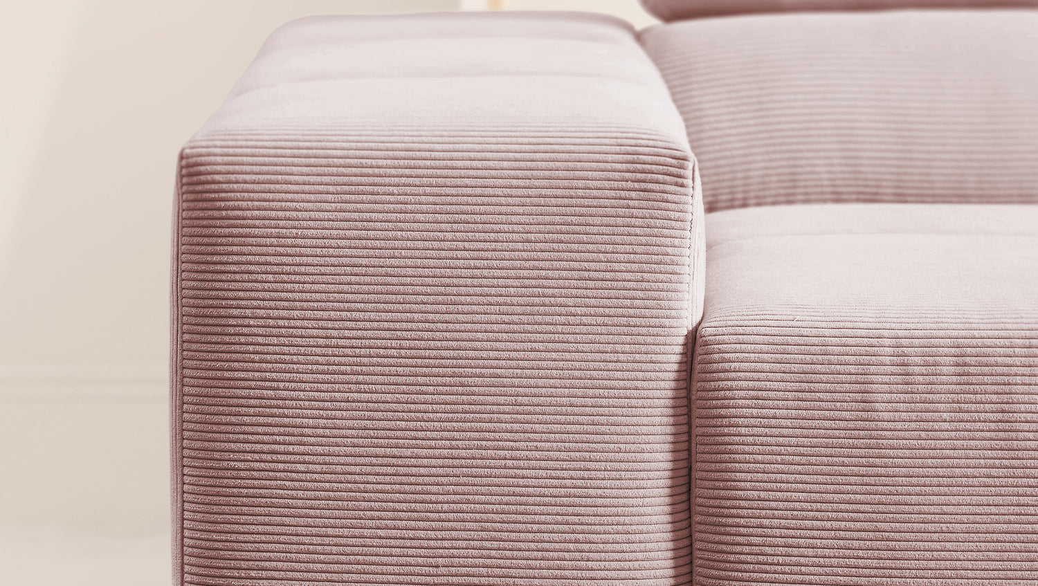 KAWOLA Sofa NEVADA Ecksofa Feincord rosa