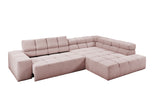 KAWOLA Sofa NEVADA Ecksofa Feincord rosa