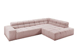 KAWOLA Sofa NEVADA Ecksofa Feincord rosa