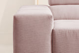 KAWOLA Sofa NEVADA Ecksofa Feincord rosa