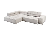 KAWOLA Sofa NEVADA Ecksofa Feincord silber