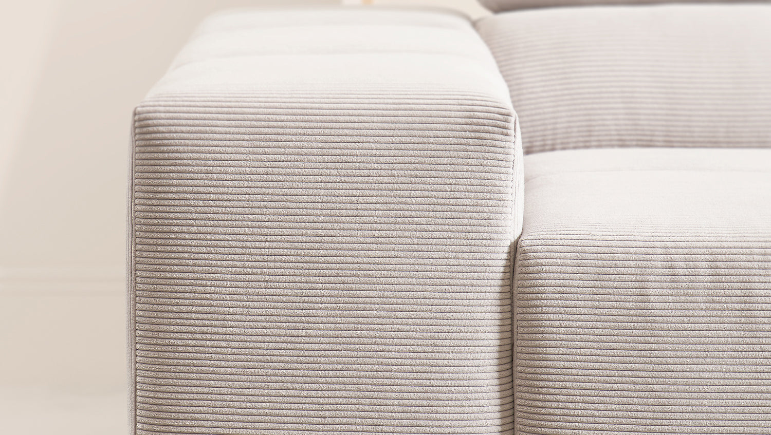 KAWOLA Sofa NEVADA Ecksofa Feincord silber