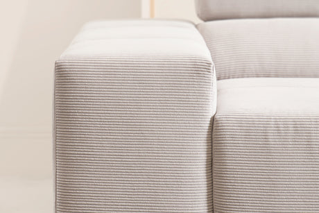 KAWOLA Sofa NEVADA Ecksofa Feincord silber