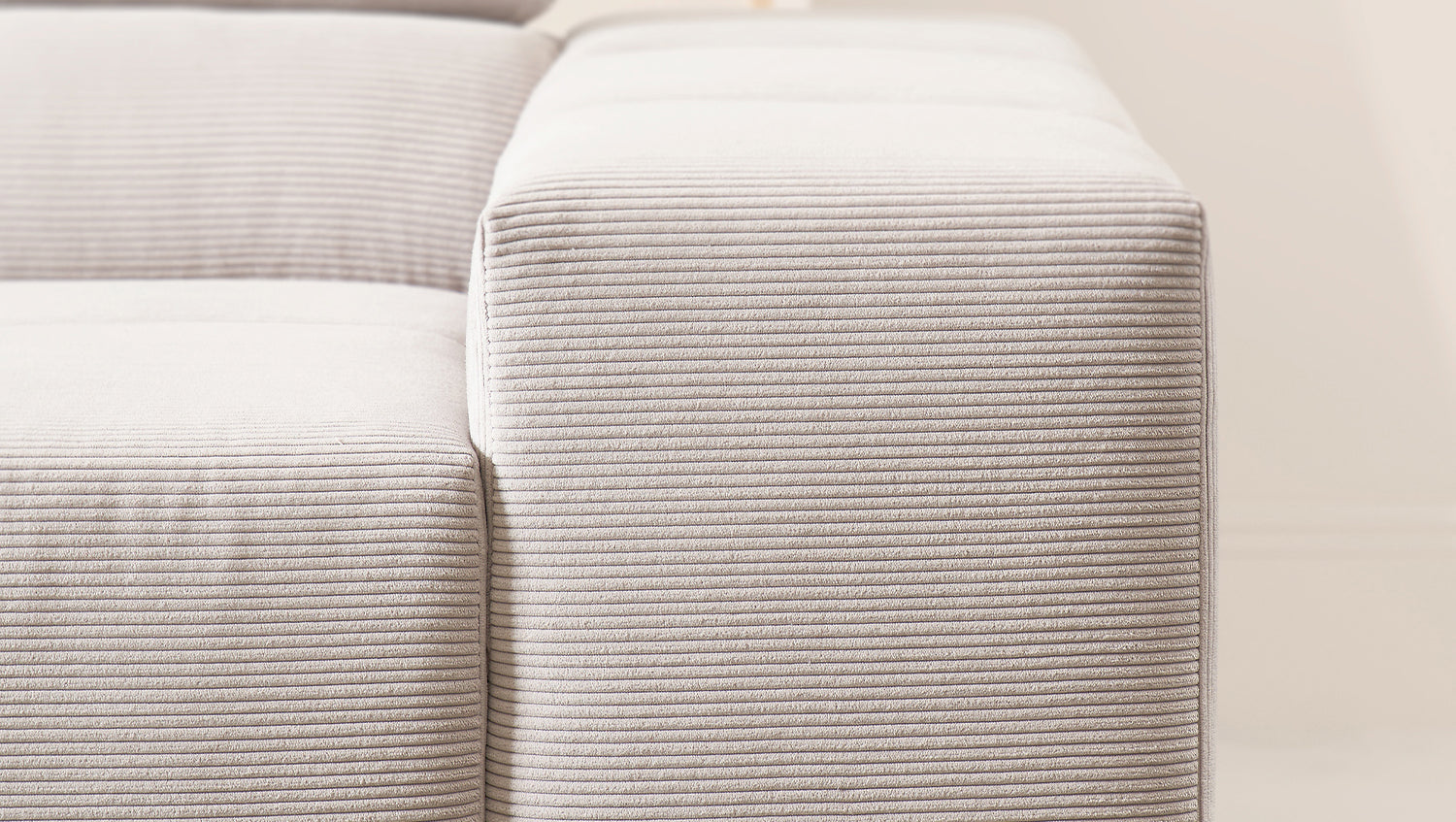 KAWOLA Sofa NEVADA Ecksofa Feincord silber