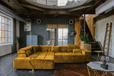 KAWOLA Sofa NEVADA Ecksofa Velvet curry