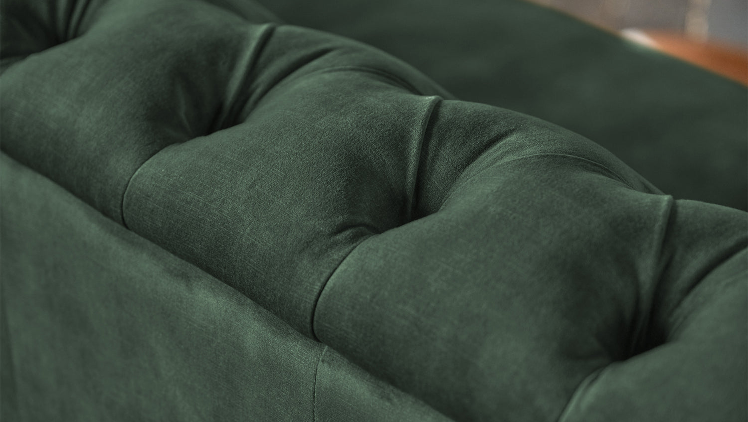 KAWOLA Sofa NILO 3-Sitzer Velvet Vintage moosgrün