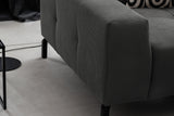 KAWOLA Sofa OHIO Ecksofa Feincord anthrazit