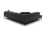 KAWOLA Sofa OHIO Ecksofa Feincord anthrazit