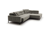 KAWOLA Sofa OHIO Ecksofa Feincord grau