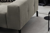 KAWOLA Sofa OHIO Ecksofa Feincord grau
