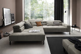 KAWOLA Sofa OHIO Ecksofa Feincord grau