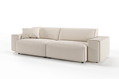 KAWOLA Sofa RANI 3-Sitzer Cord cremeweiß