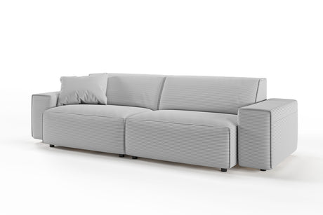 KAWOLA Sofa RANI 3-Sitzer Cord hellgrau