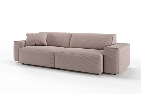 KAWOLA Sofa RANI 3-Sitzer Cord rosa