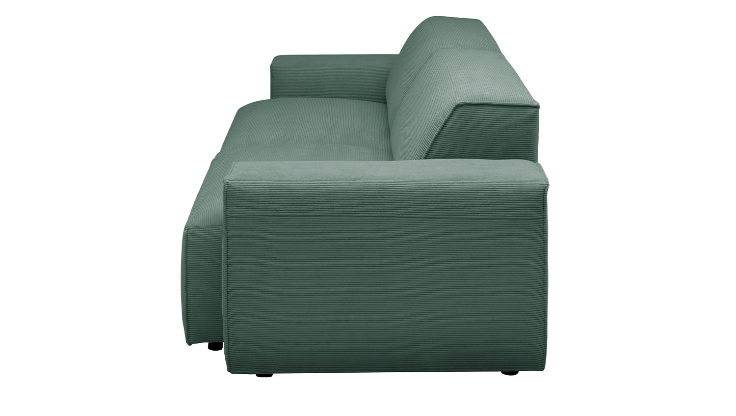 KAWOLA Sofa RANI 3-Sitzer Feincord grün