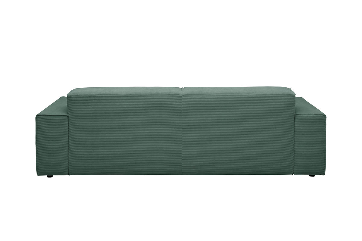 KAWOLA Sofa RANI 3-Sitzer Feincord grün