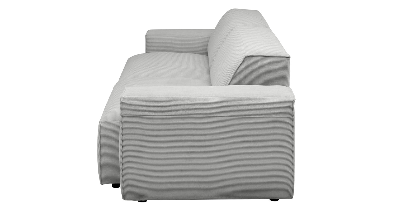 KAWOLA Sofa RANI 3-Sitzer Feincord silber
