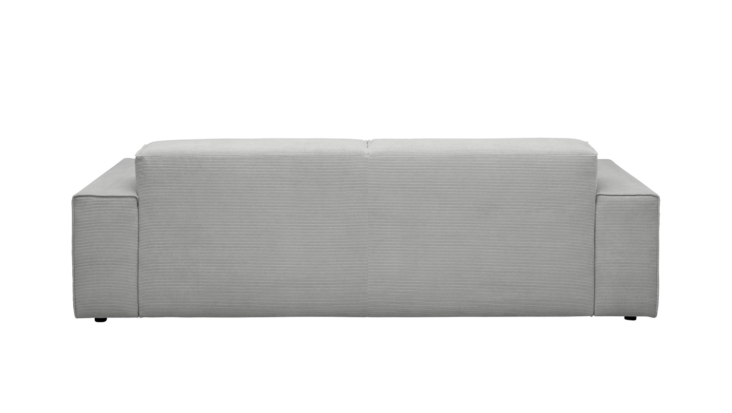 KAWOLA Sofa RANI 3-Sitzer Feincord silber