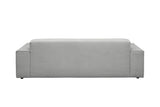 KAWOLA Sofa RANI 3-Sitzer Feincord silber
