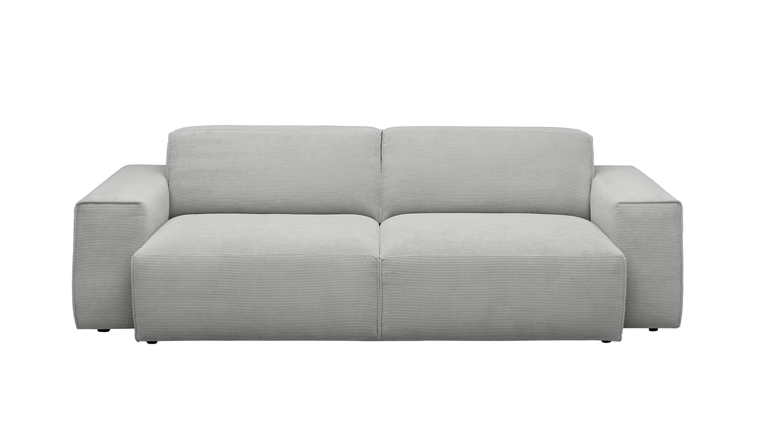 KAWOLA Sofa RANI 3-Sitzer Feincord silber