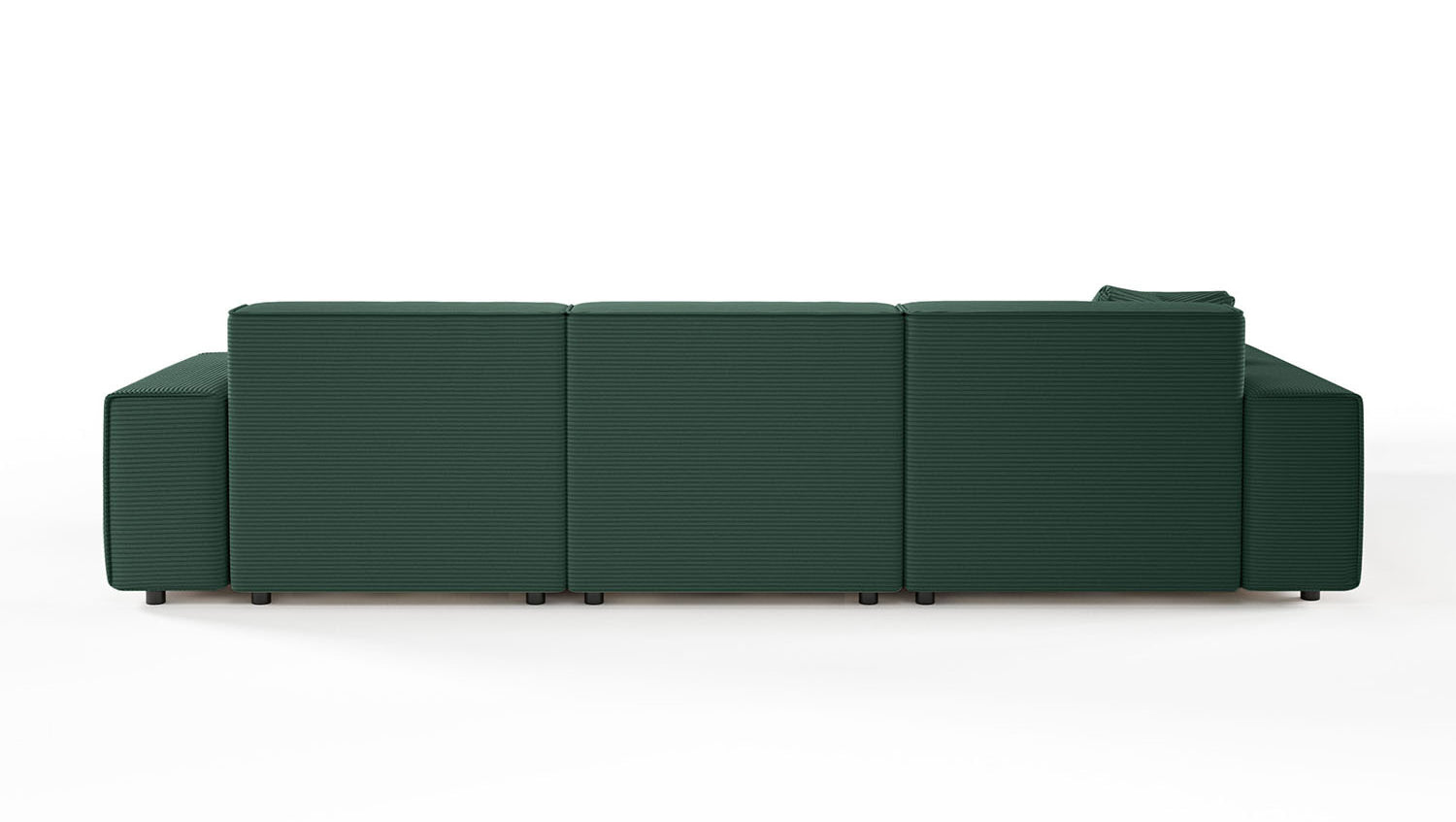 KAWOLA Sofa RANI Ecksofa Cord smaragd