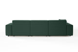 KAWOLA Sofa RANI Ecksofa Cord smaragd