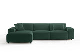 KAWOLA Sofa RANI Ecksofa Cord smaragd