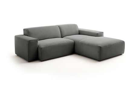 KAWOLA Sofa RANI Ecksofa Feincord anthrazit