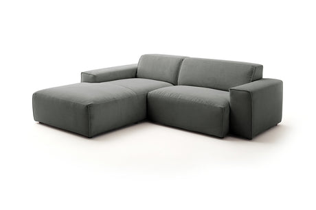 KAWOLA Sofa RANI Ecksofa Feincord anthrazit