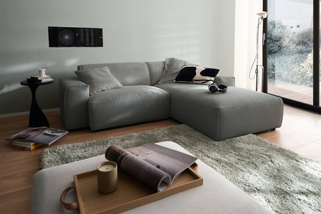 KAWOLA Sofa RANI Ecksofa Feincord anthrazit, Rechts