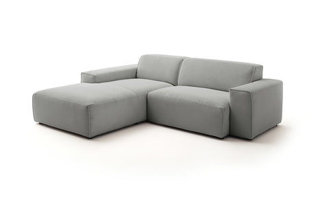 KAWOLA Sofa RANI Ecksofa Feincord grau