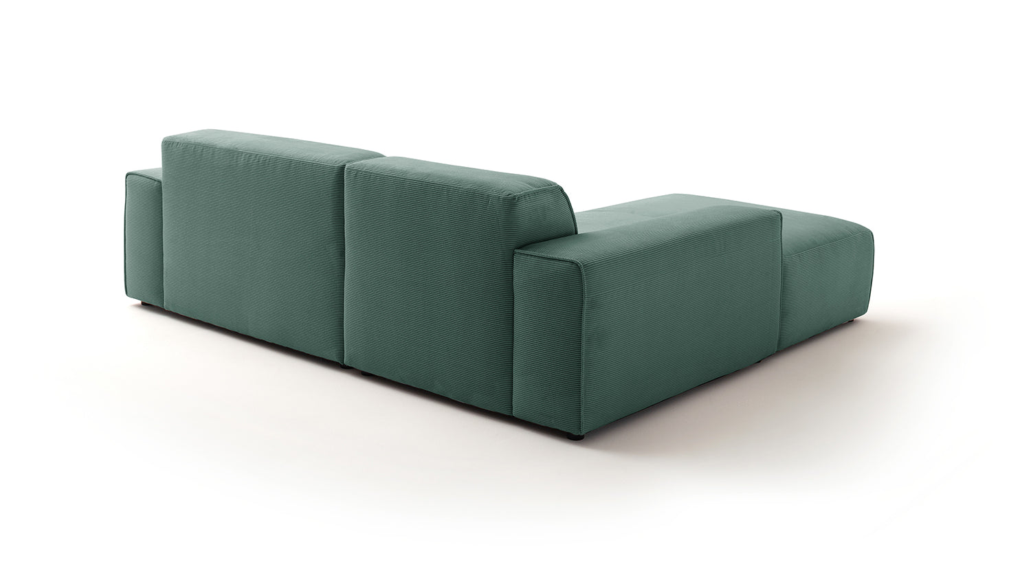 KAWOLA Sofa RANI Ecksofa Feincord grün